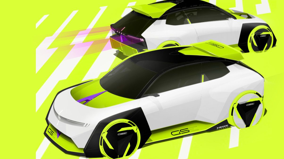 Boceto del diseño final del concepto Opel GSE Vision Gran Turismo