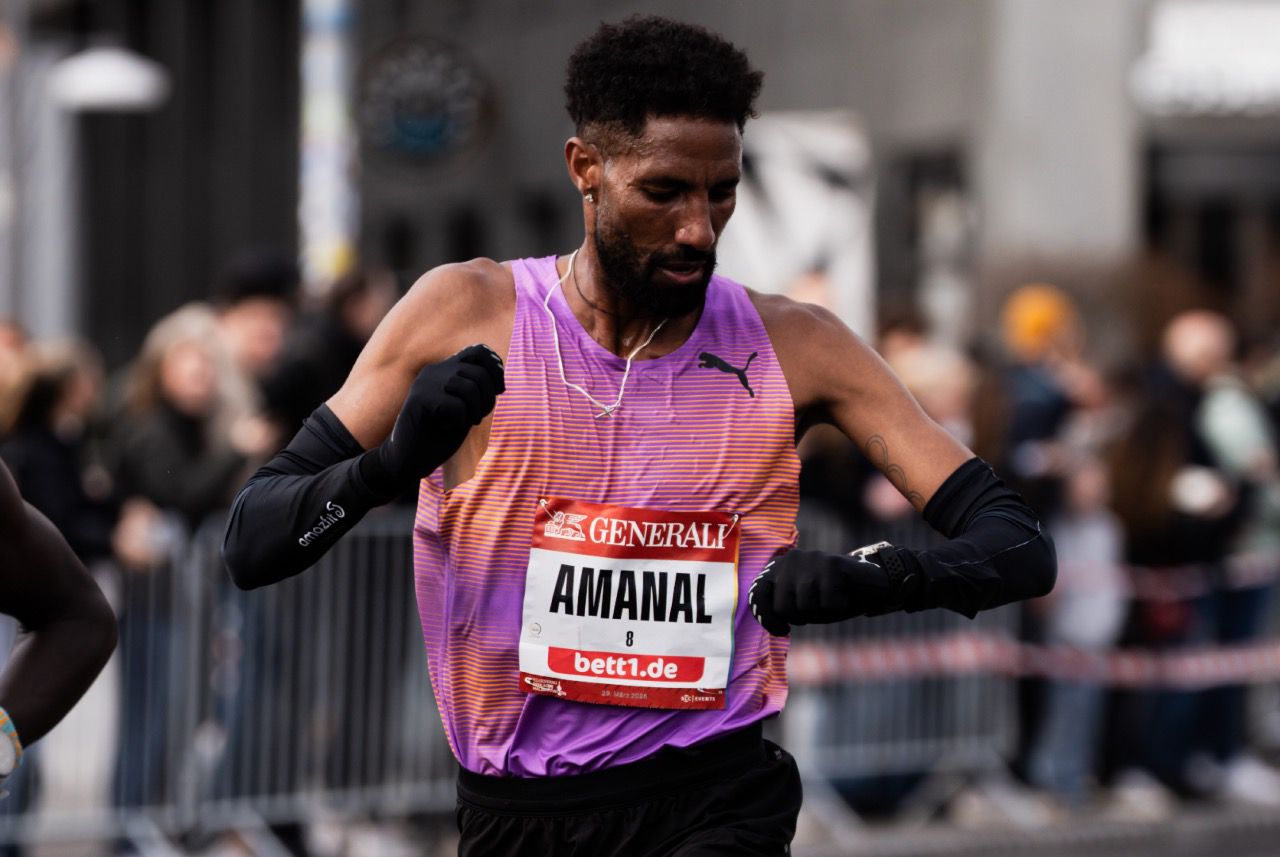 Amanal Petros en la Media Maratón de Berlín