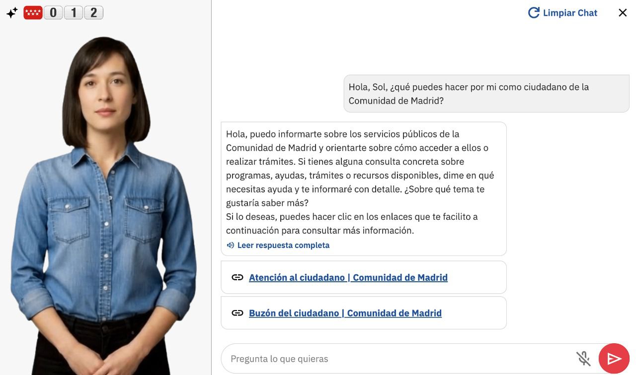 SOL, el nuevo asistente virtual de la Comunidad de Madrid