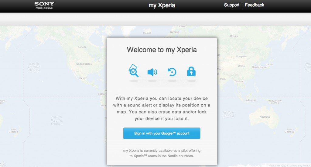 Sony prueba My Xperia, para geolocalizar sus equipos
